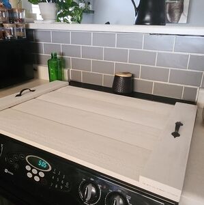 Stove cover wood white